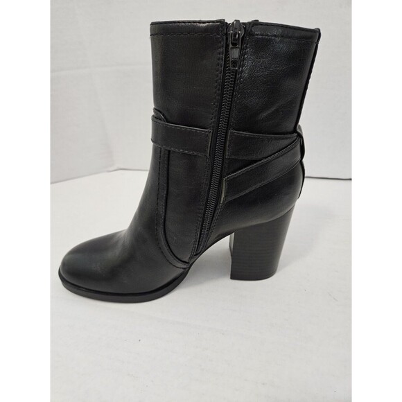Unisa Womens Black Ankle Boots Unledger Size 8 Zip Sides - Picture 3 of 8
